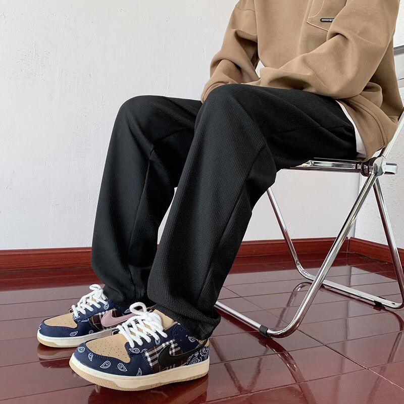 2件 拍2件 59.9元【轻迹男装旗舰店】男秋季华夫格运动长裤2条(4MUU2wEqm6B)/ CZ11/弹力舒适面料，新疆长绒棉不易褪色更耐穿，休闲宽松百搭