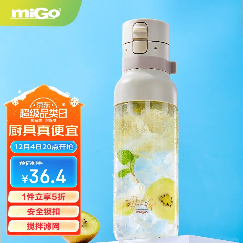 家居权益包5元无门槛miGo星动摇摇Tritan夏季运动水杯，叠加5折券，首购礼金后，0