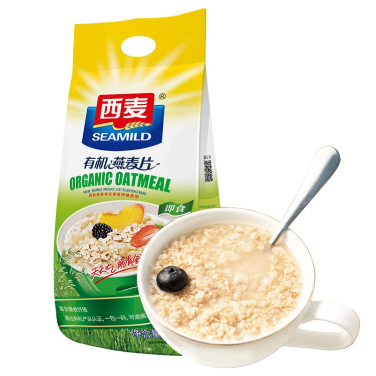 西麦 有机燕麦片 无添加蔗糖 营养早餐食品 牛奶好搭档 即食 谷物代餐有机麦片1050g
