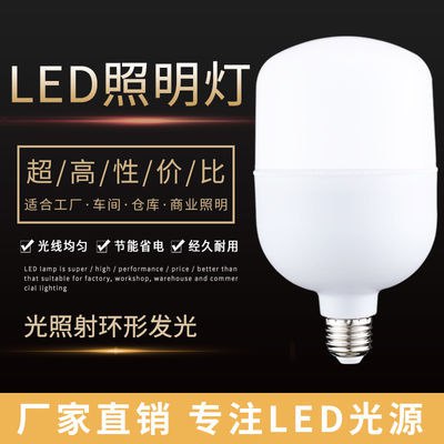 灯泡led超亮节能灯家用E27螺口白光电灯泡 护眼节能省电led球泡灯，0.7元