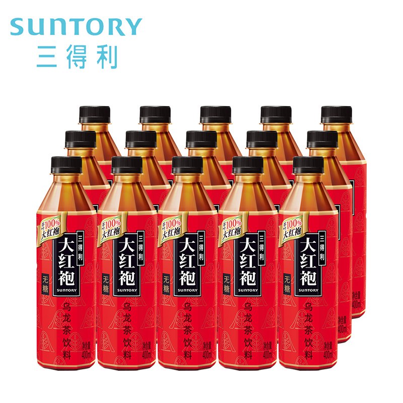 三得利Suntory大红袍茶饮料整箱400ml 15某东PLUS会员89可2件五折