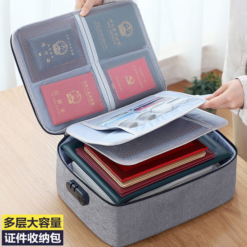 多层证件包家庭大容量多功能收纳盒信用卡驾驶证重文件卡包户口本，1.8元