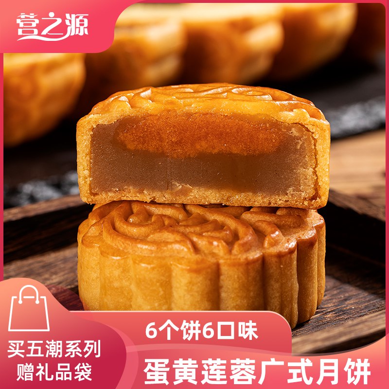 广式月饼6饼6味300g礼盒装  6.9  (hlvAceHMWxG)