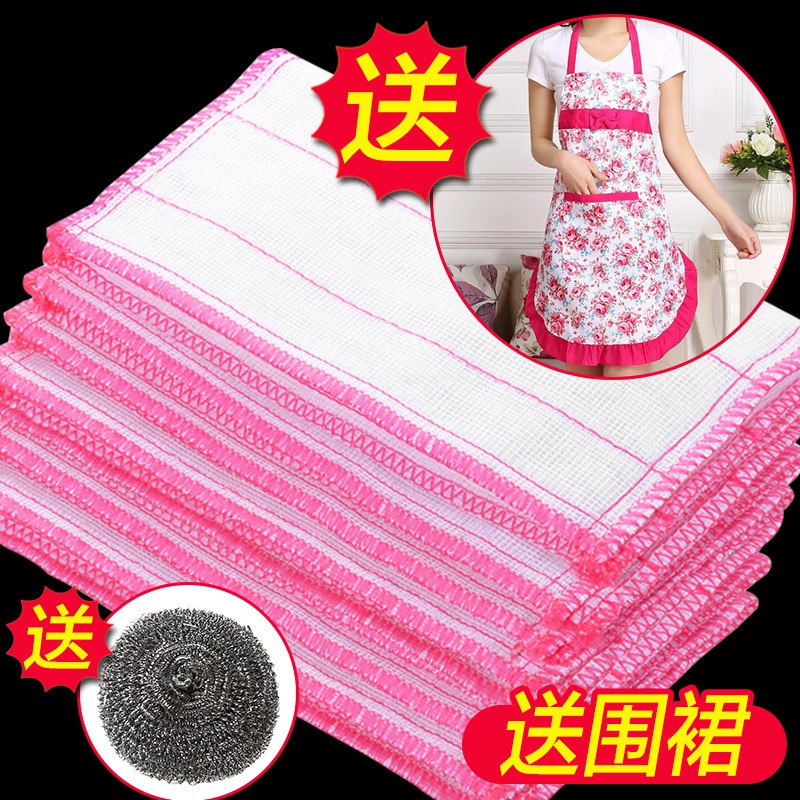 大号棉纱洗碗布抹布不掉毛加厚洗碗巾不沾油刷碗布百洁布吸水纱布，1.01元