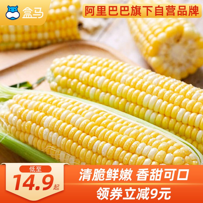 19.9亓【盒马】云南新鲜水果玉米4斤（约8个）￥sFGN2PHEeuV￥