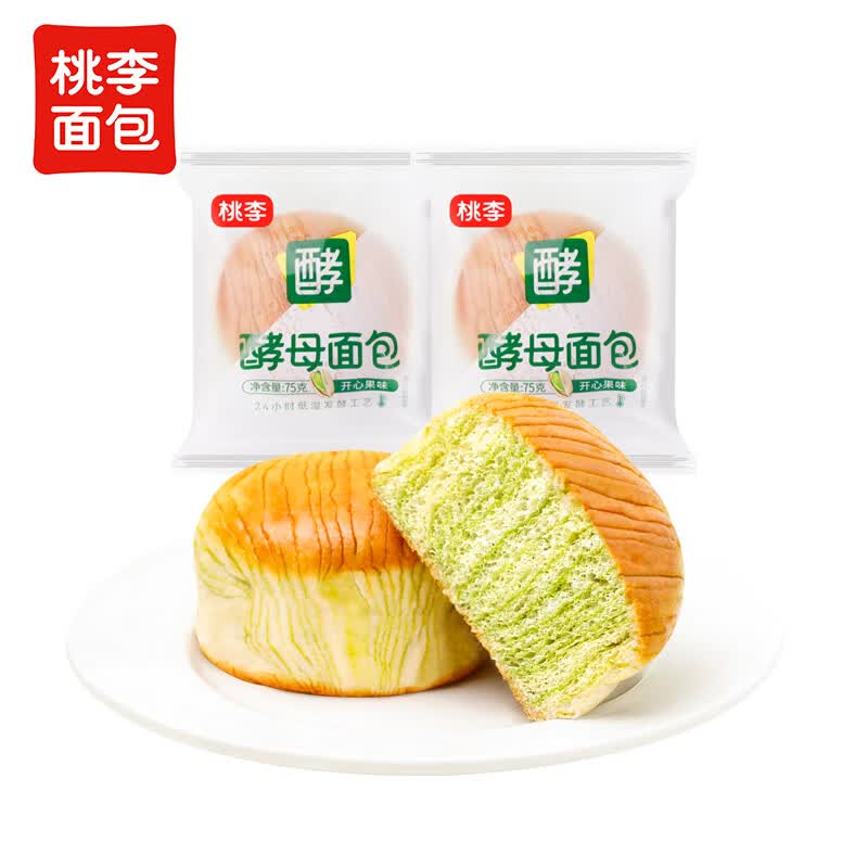 试用桃李酵母面包开心果味300g砸5卷2首单0