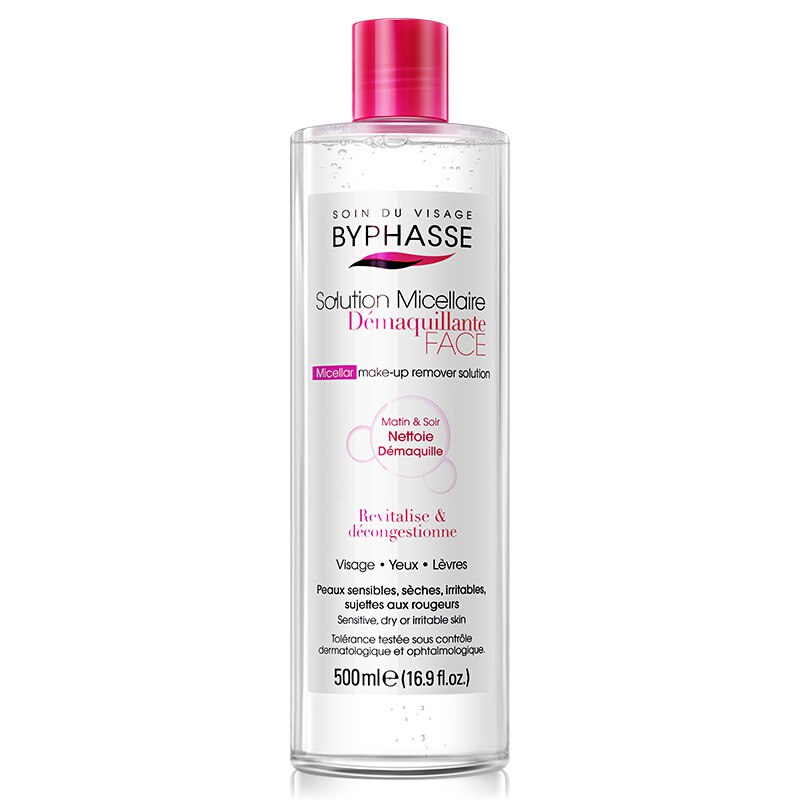 西班牙进口蓓昂斯BYPHASSE温和养肤卸妆水500ml/瓶