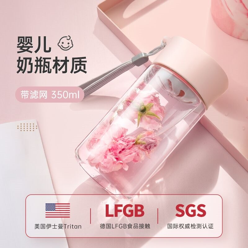 19元【物生物旗舰店】伊士曼tritan耐高温随手杯(4J4g23eM4Wt)/