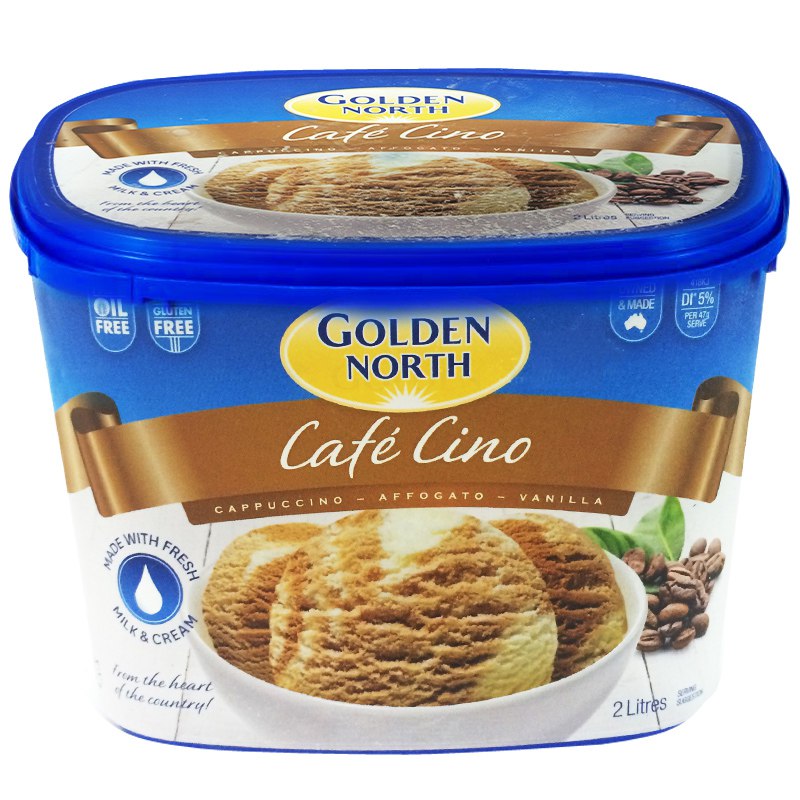 GOLDEN NORTH 鲜奶咖啡味雪糕 大桶装冰激凌 澳洲进口冰淇淋2L