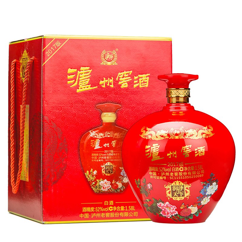 泸州老窖 润泽天下 1.58L 坛子酒 单瓶