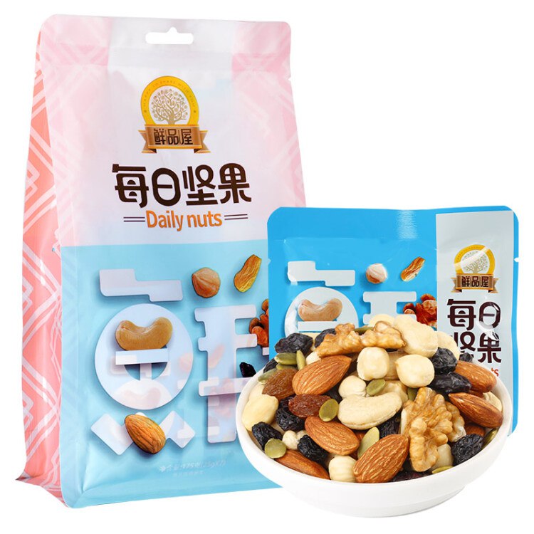【京东】臻味鲜品屋每日坚果 混合干果零食炒货礼盒大礼包腰果榛子核桃175g 