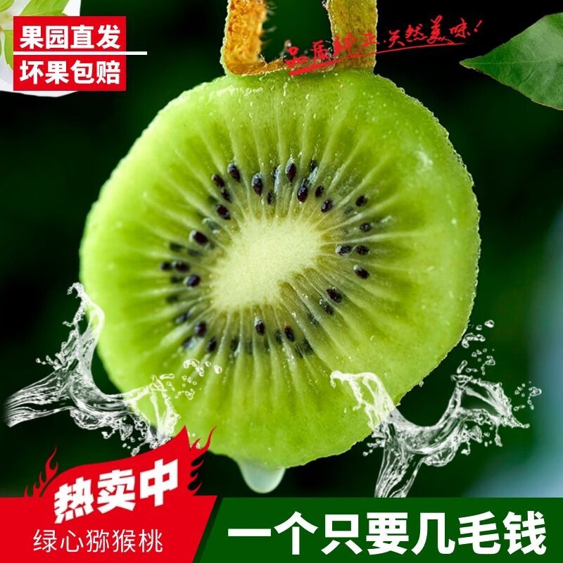 10.9元   绿心猕猴桃弥猴桃60-70g【3斤约20个】(mYTn2vLt3Mg)/富含各种维生素 挺不错的