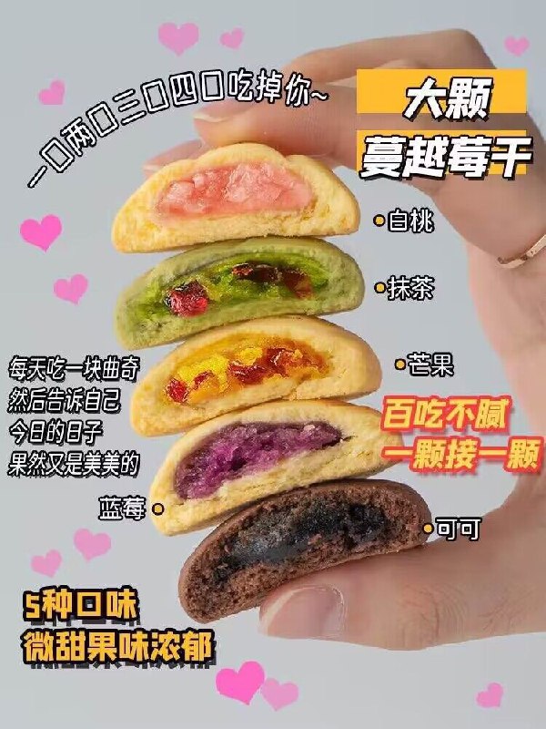 拍1发5 到手19.8元！全是果酱夹心 非常好吃【乐奈旗舰店】果味软心爆浆曲奇*5包)BS0Z2AWi4tJ)/ CZ11/