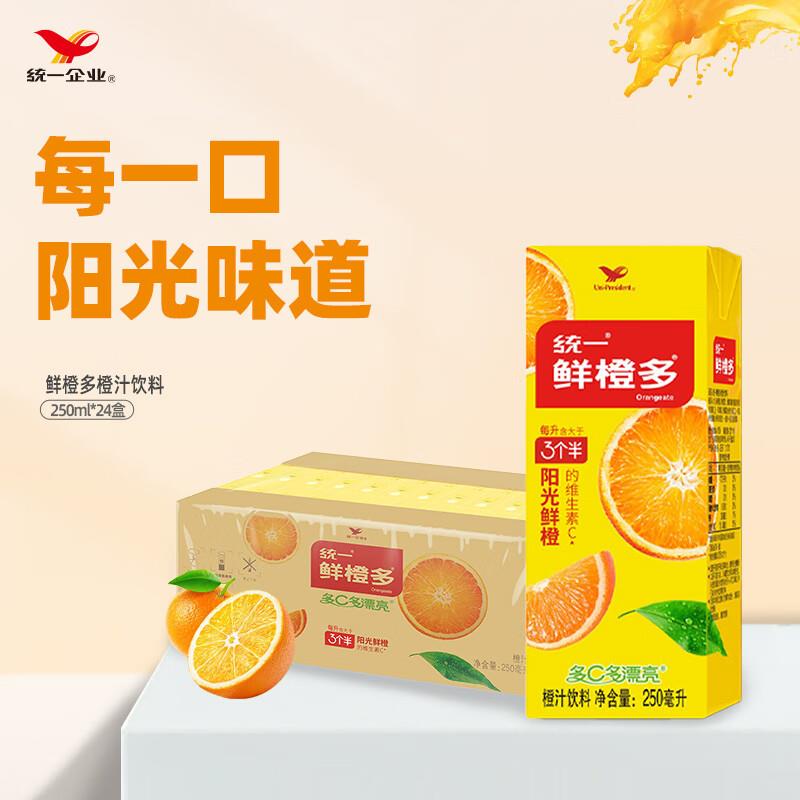 部分号弹79-15券+页面99-10券统一 鲜橙多 250ml*24盒/箱