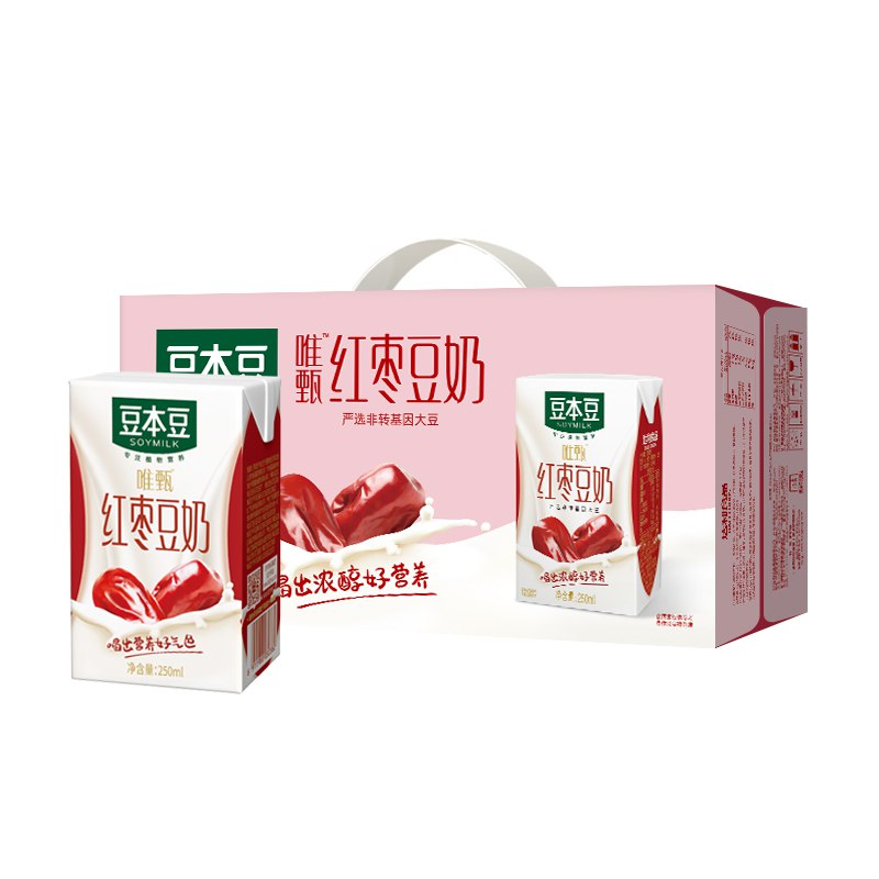 49.9元 2件拍下凑1元叠加140-10豆本豆唯甄红枣早餐奶250ml*24盒(bcCY2Naezgy)/