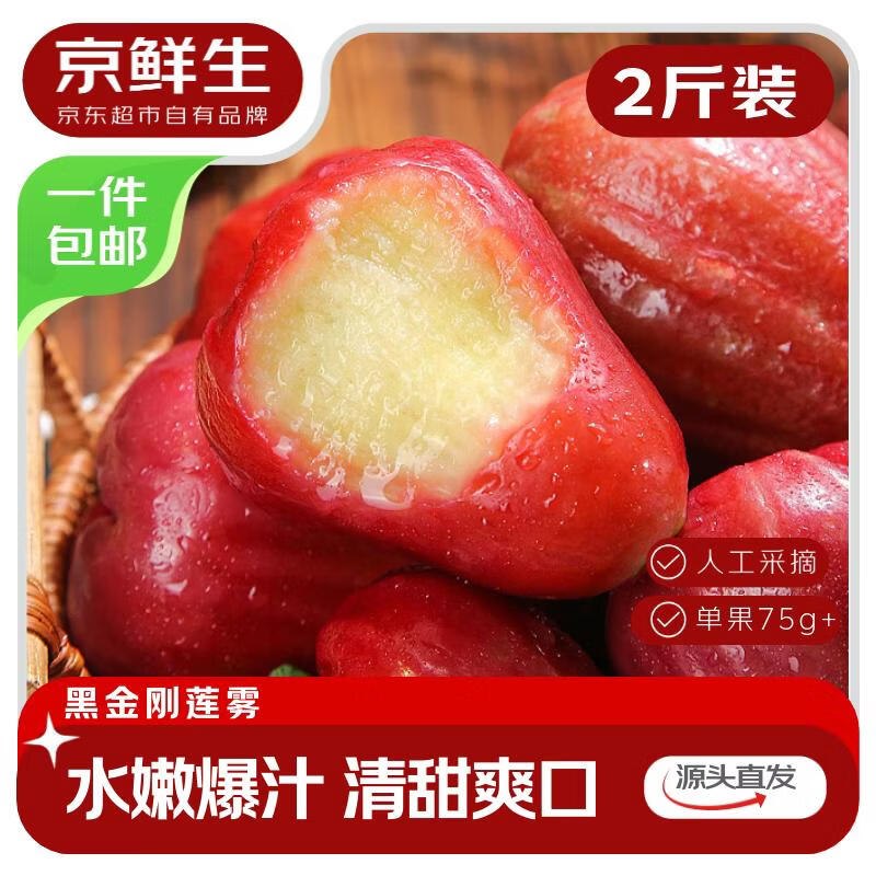 【自营】京鲜生 福建黑金刚莲雾净重2斤