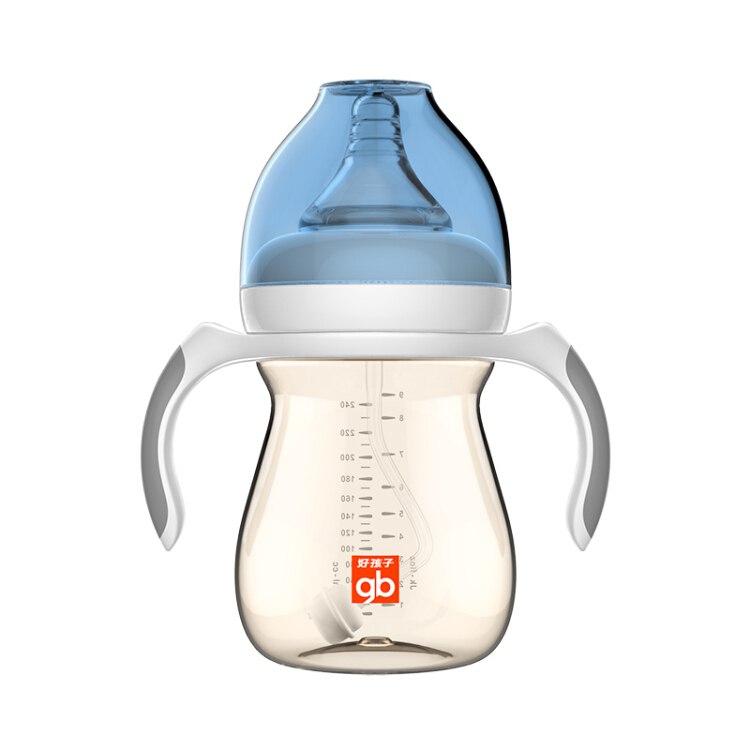 gb好孩子 PPSU宽口径奶瓶 婴儿奶瓶 母乳质感 带手柄吸管