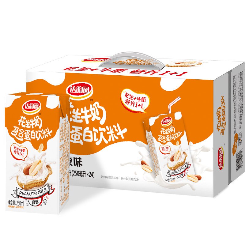 【京东自营】达利园花生牛奶原味250ml*24盒整箱装Plus报价：29.5元/件