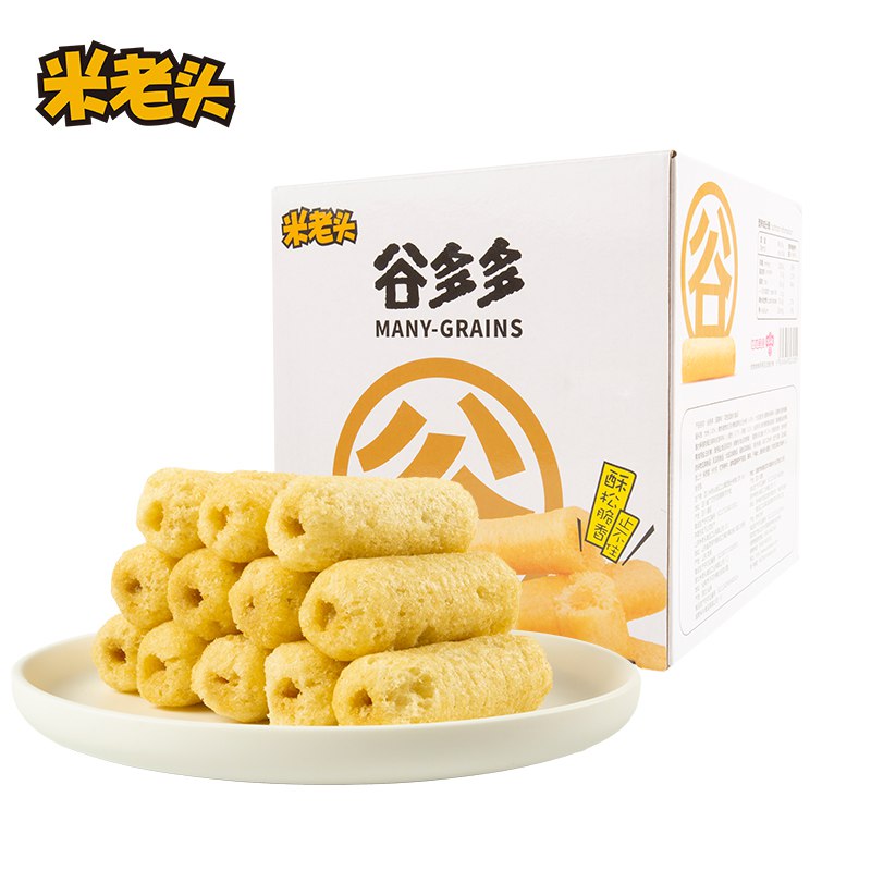 13.8元 米老头旗舰店谷多多夹心粗粮米果卷300g￥zISz27CE9cU￥/