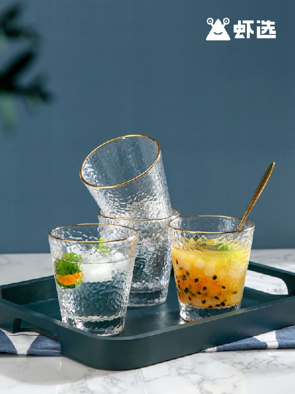 0点后下单 先领券8.9元虾选锤纹玻璃杯350ml*2只(QviZXM7n047)/