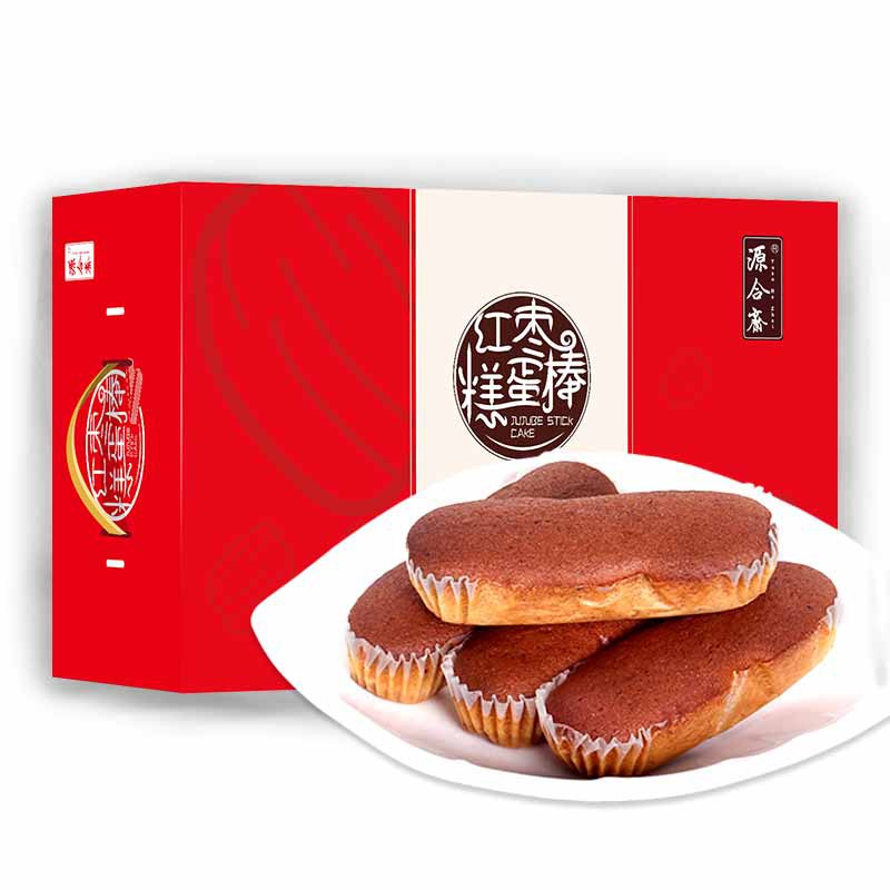 【京东】源合斋 紅枣棒蛋糕  708g/盒标题下领取169—30券，拍5件【49.5】：