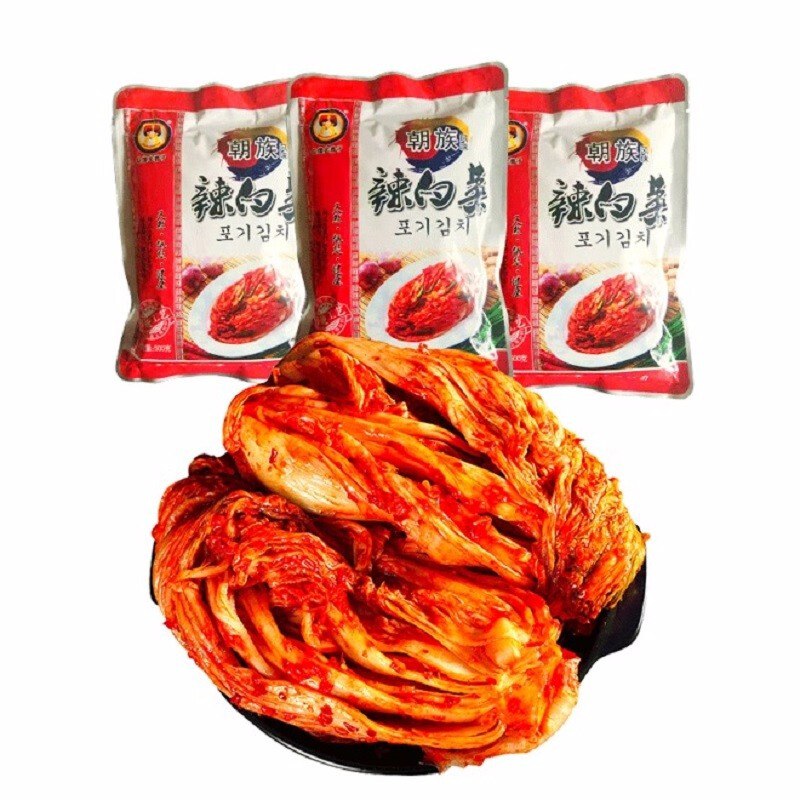 泡菜0点秒杀19.9 韩国辣白菜500g*3袋装